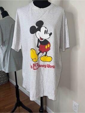 Disney 90s Mickey Mouse Walt Disney World T Shirt White Size XL